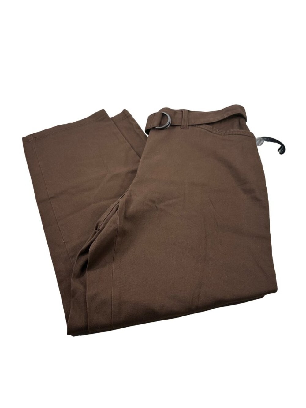 Karen Scott Women's Size 14P Pant Tummy Control With Belt Brown New With Tags